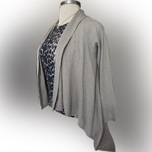 Eileen Fisher Neutral Taupe Draped Neck Sweater